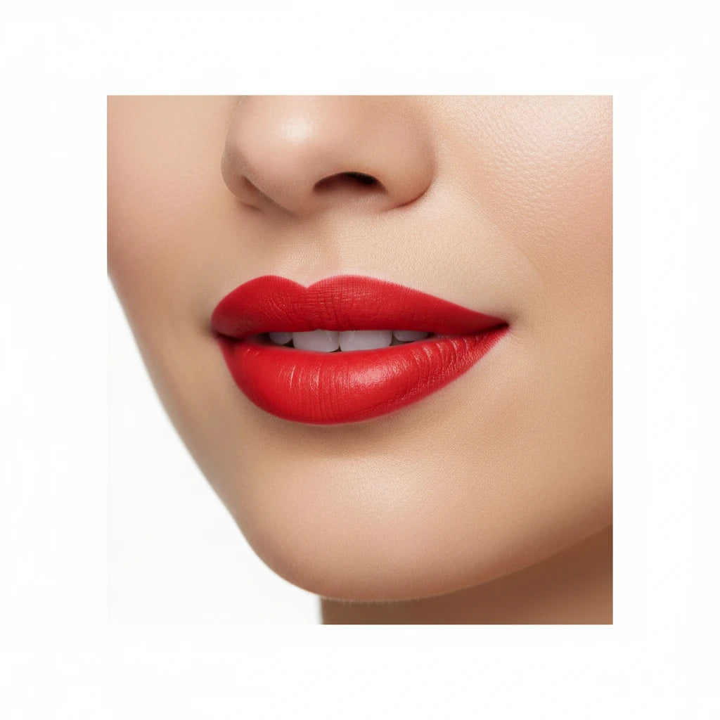A red lip liner pencil from L.A Girl with a visible product branding and a red swatch at the bottom.