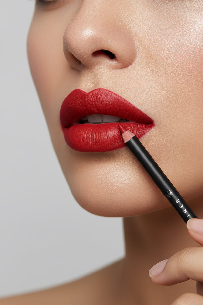 L.A. Girl lip liner pencil with red color on a white background
