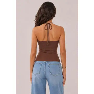 Rosie Halter Neck Tank Top with Removable Padding