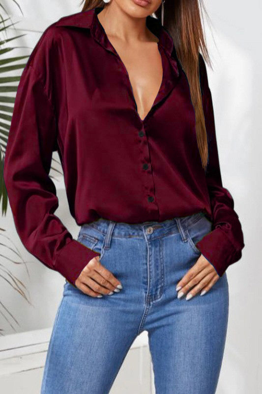 Jennifer Satin Blouse