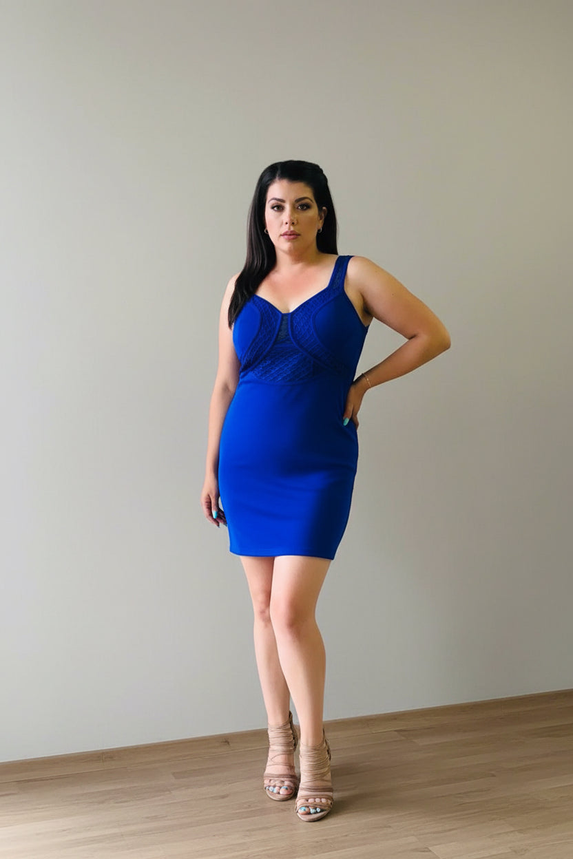 women's royal blue dress