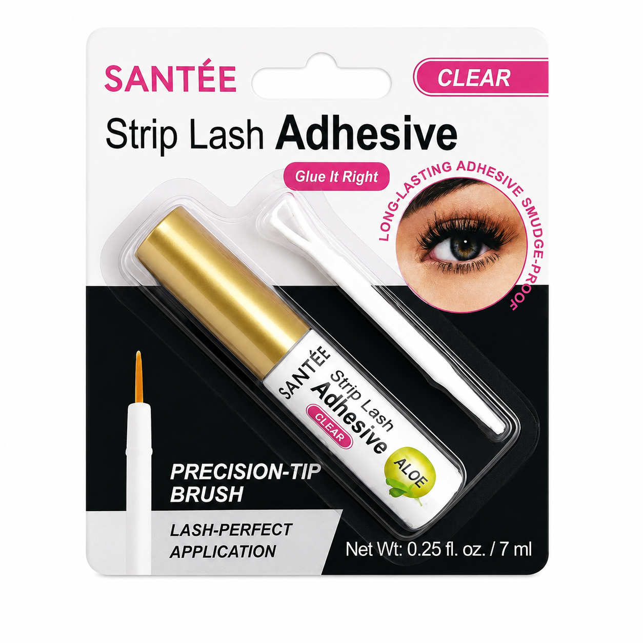 Santee Clear Strip Lash Adhesive Precision Tip Brush