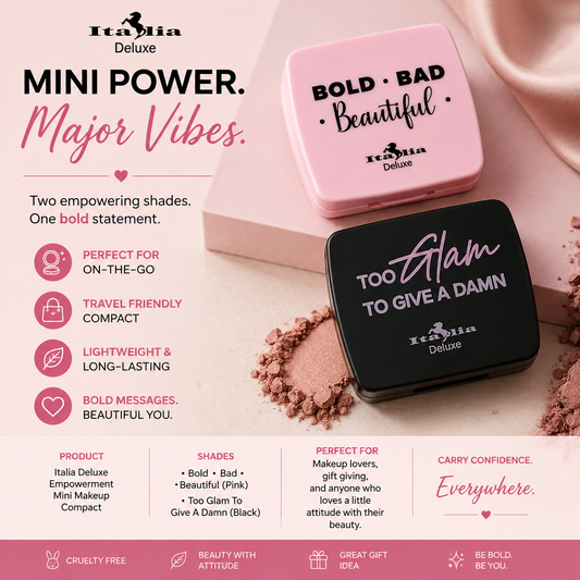 italia dual size makeup sharpener, in pink and black. travel friendly. 