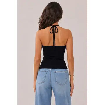 Rosie Halter Neck Tank Top with Removable Padding