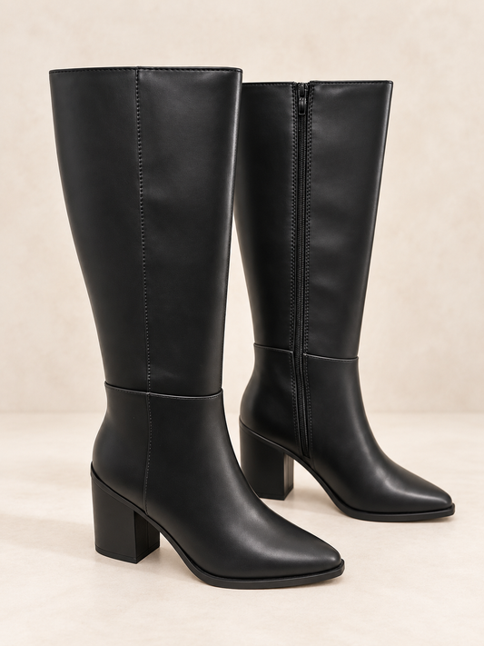 Madison Black Knee-High Boots