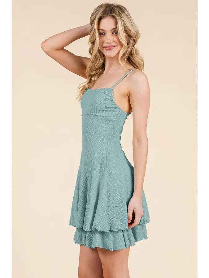 Sage Green Ruffle Flowy Mini Dress| Rachel Flowy Summer Dress Medium Sage Green Ruffle Flowy Mini Dress| Rachel Flowy Summer Dress Medium