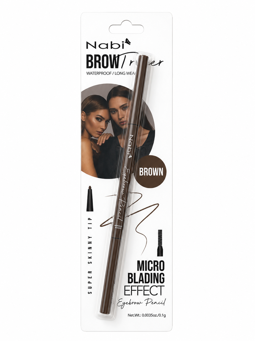 Nabi Micro Blading Effect Eyebrow Pencil-Super Skinny Tip & Long-Wear Formula