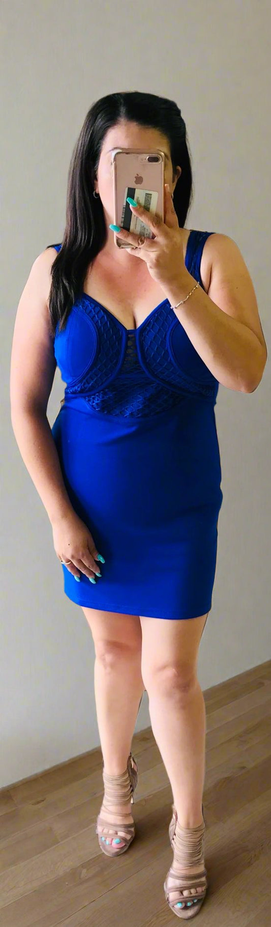 women's royal blue dress