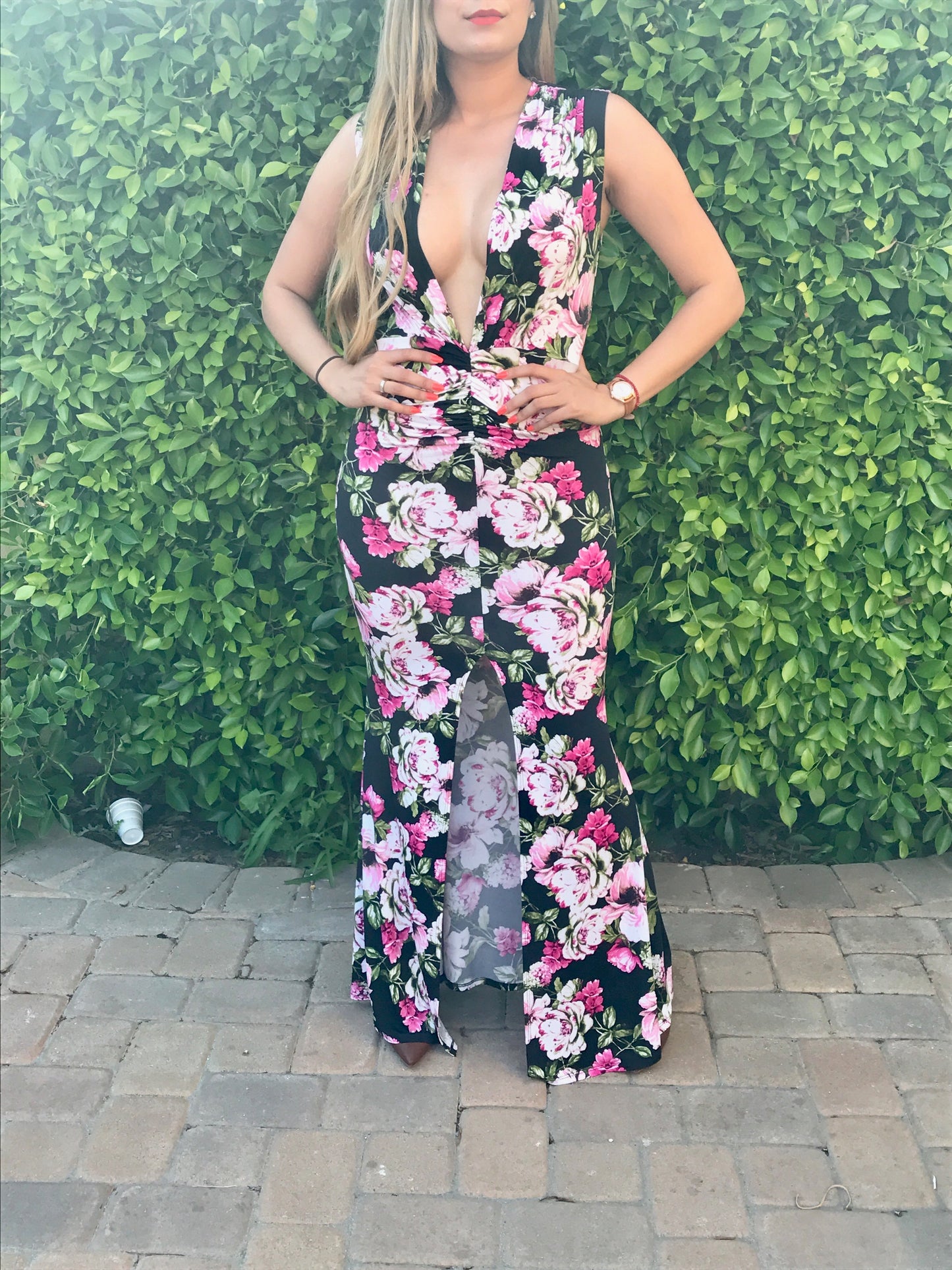 women's floral maxi dress